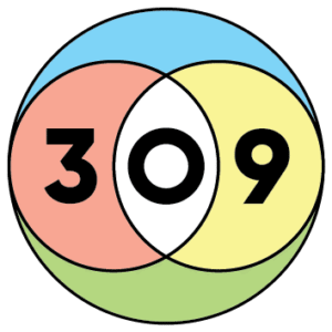 Logo of Portal 309, the multidisciplinary art platform by Julio Campos.